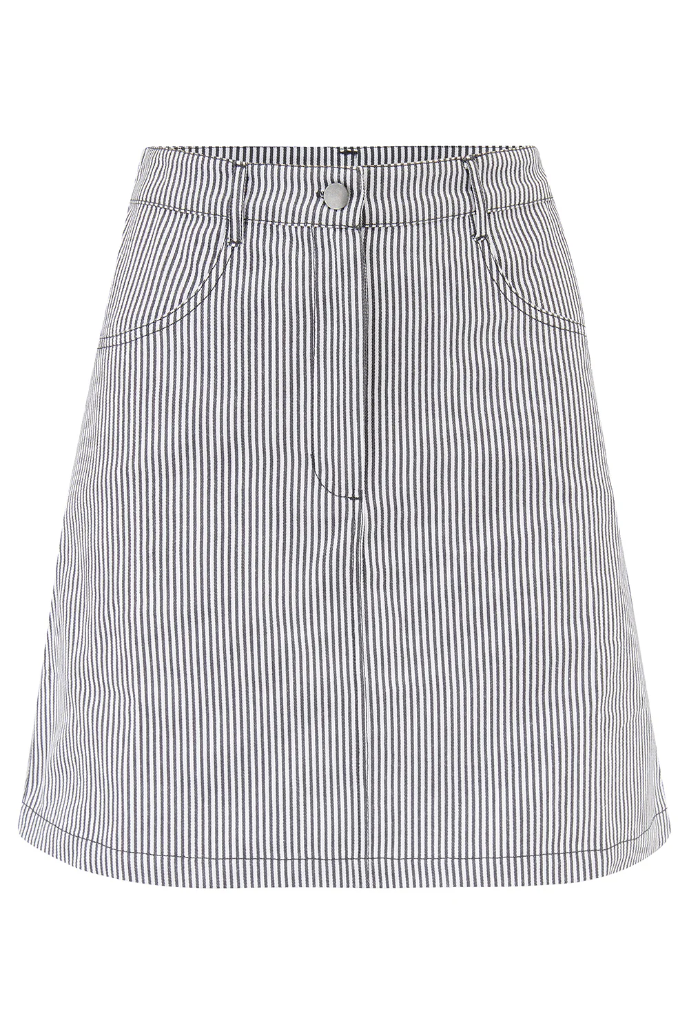 Alice Mini Skirt - Monochrome Stripe - Image 5