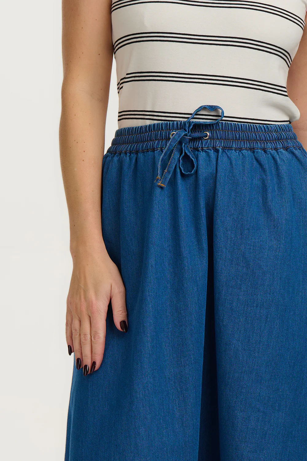 Allegra Midi Skirt - Deep Blue Denim - Image 2