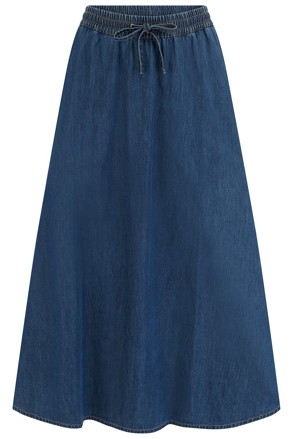 Allegra Midi Skirt - Deep Blue Denim - Image 5
