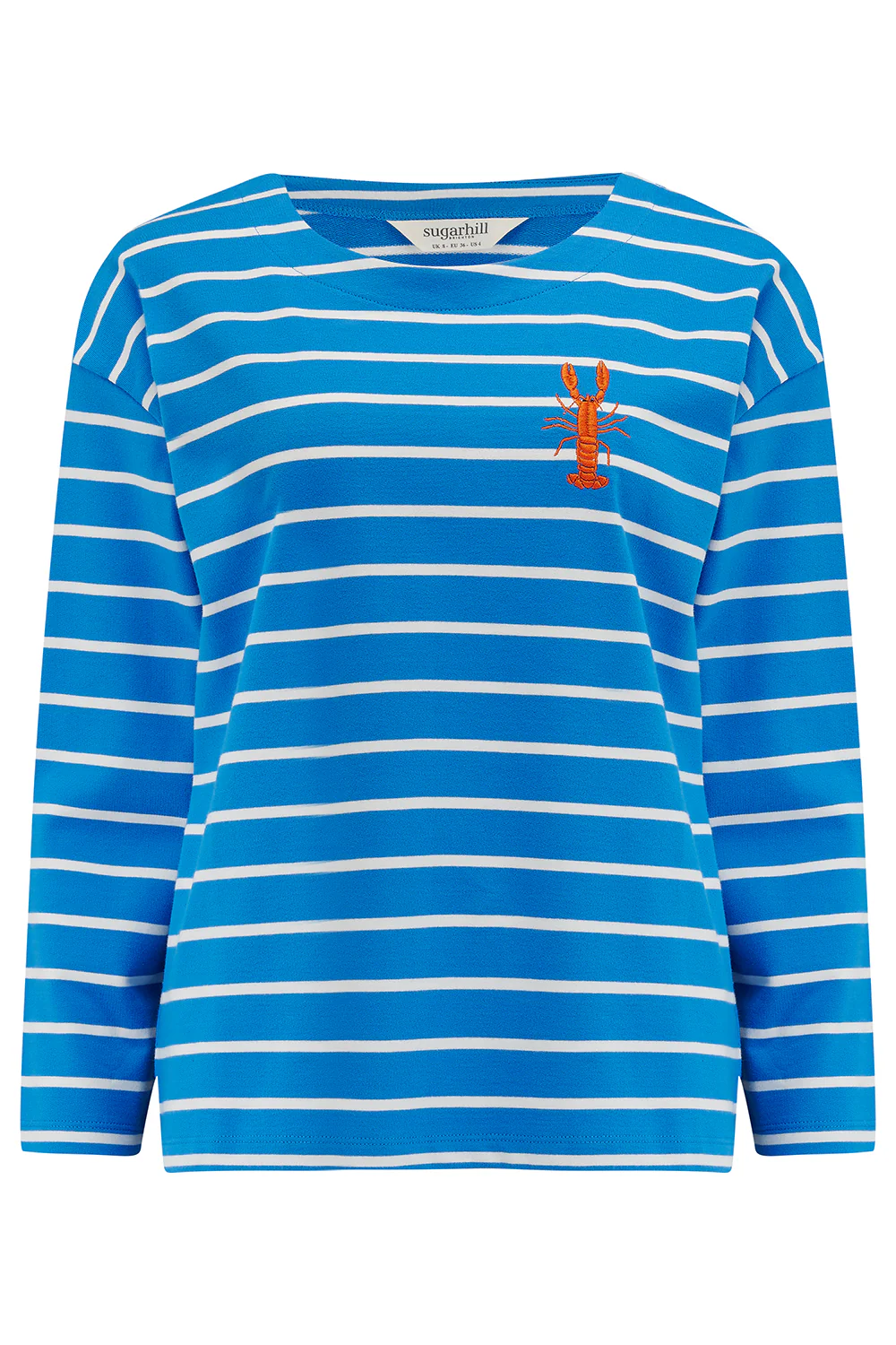 Billie Breton Top - French Blue, Lobster Stripe - Image 7
