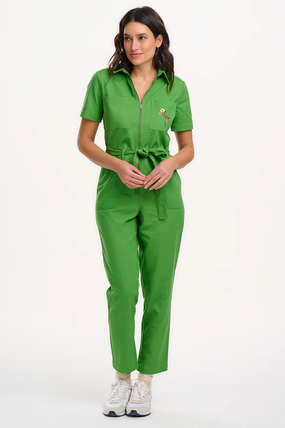 Billy Boilersuit - Green, Rainbow Flowers - Image 3