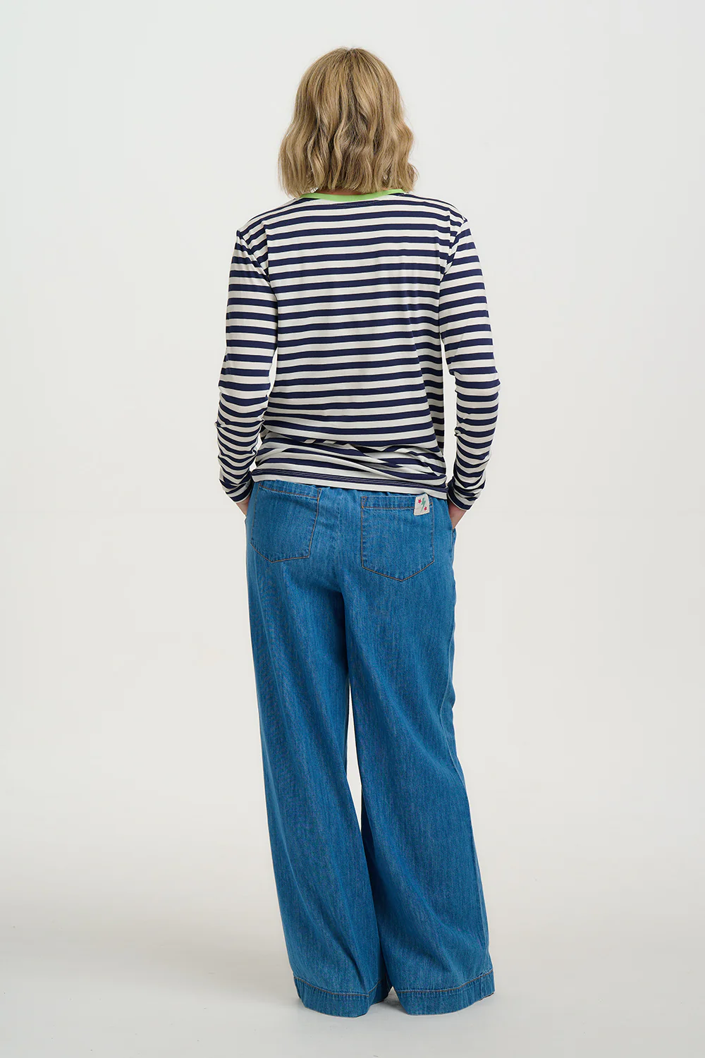 Brunswick Jersey Top - Navy/Off-White Stripes, Books - Image 4