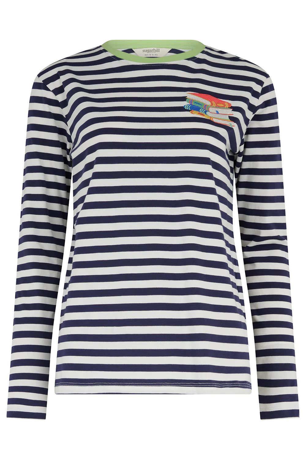 Brunswick Jersey Top - Navy/Off-White Stripes, Books - Image 5