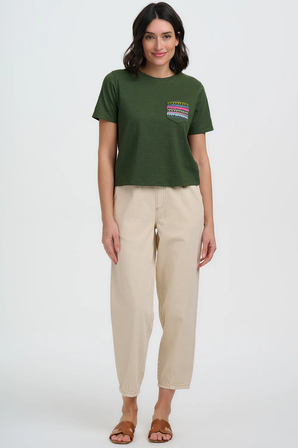 Calista Trousers - Cream - Image 3