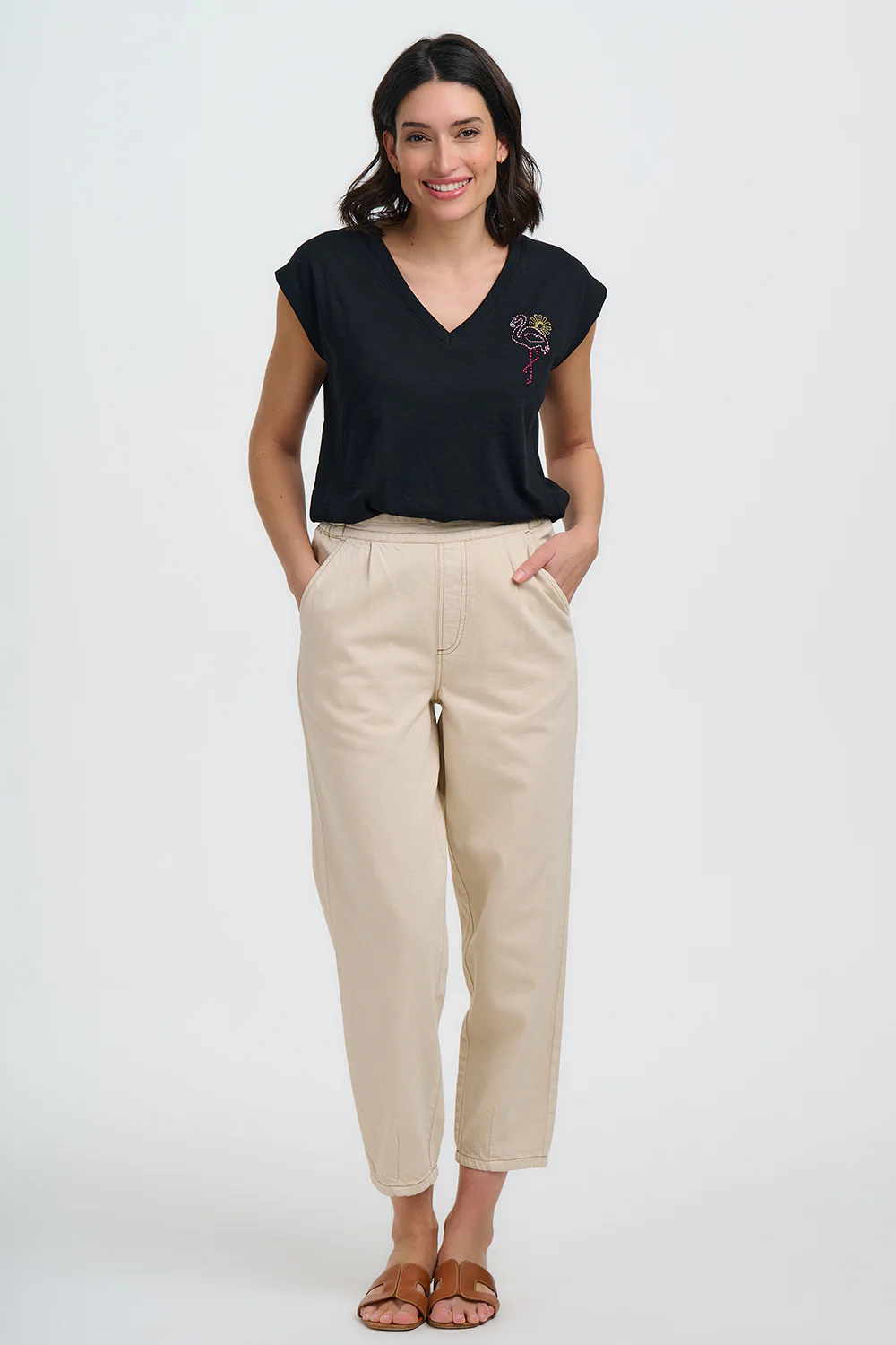 Calista Trousers - Cream - Image 5
