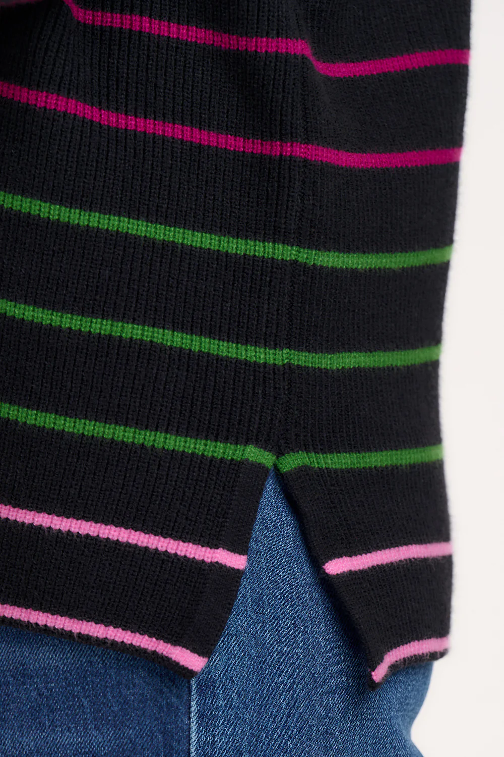 Camille Jumper - Black, Triple Stripe - Image 2