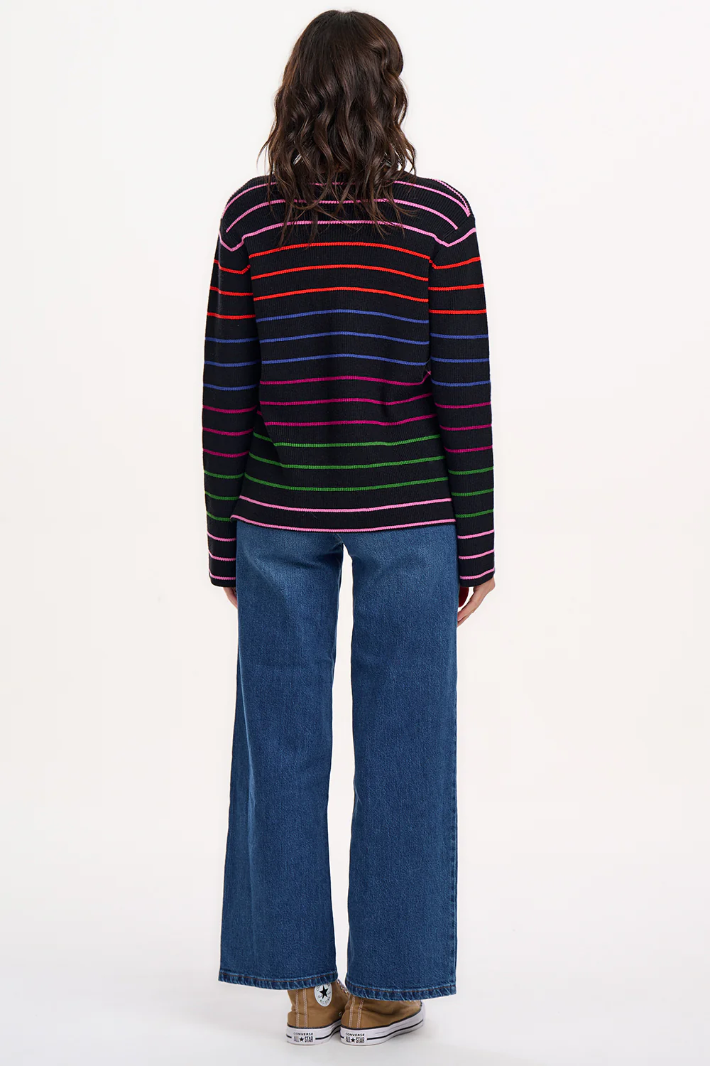 Camille Jumper - Black, Triple Stripe - Image 5