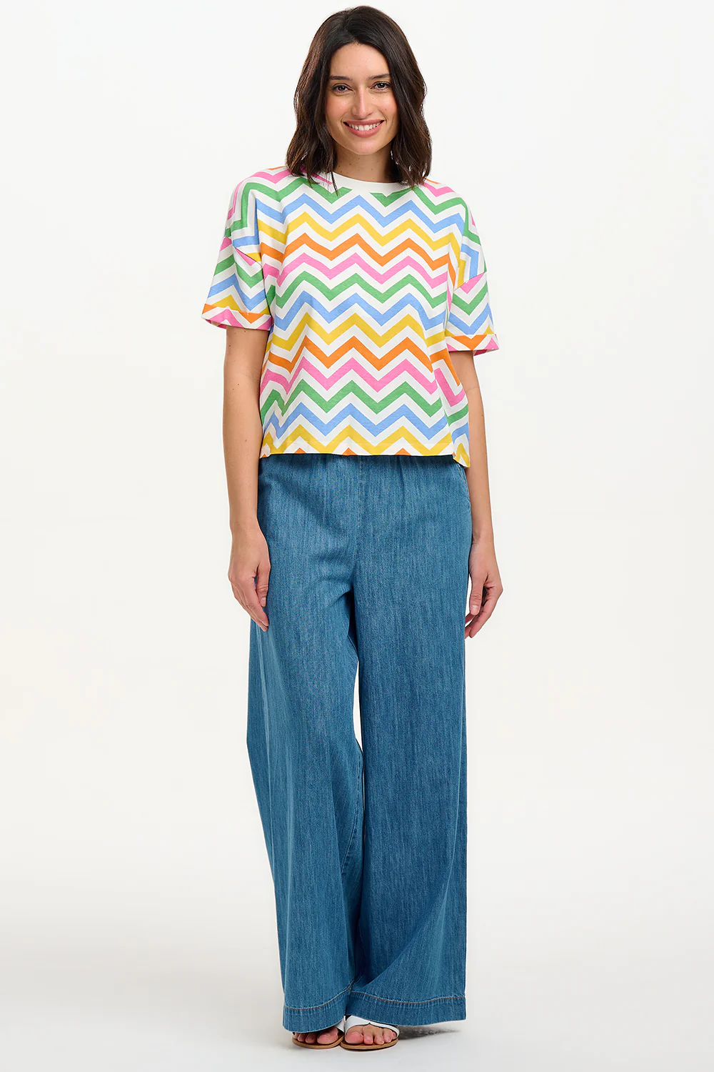 Celia Boxy T-Shirt - Multi, Cupcake Case - Image 3
