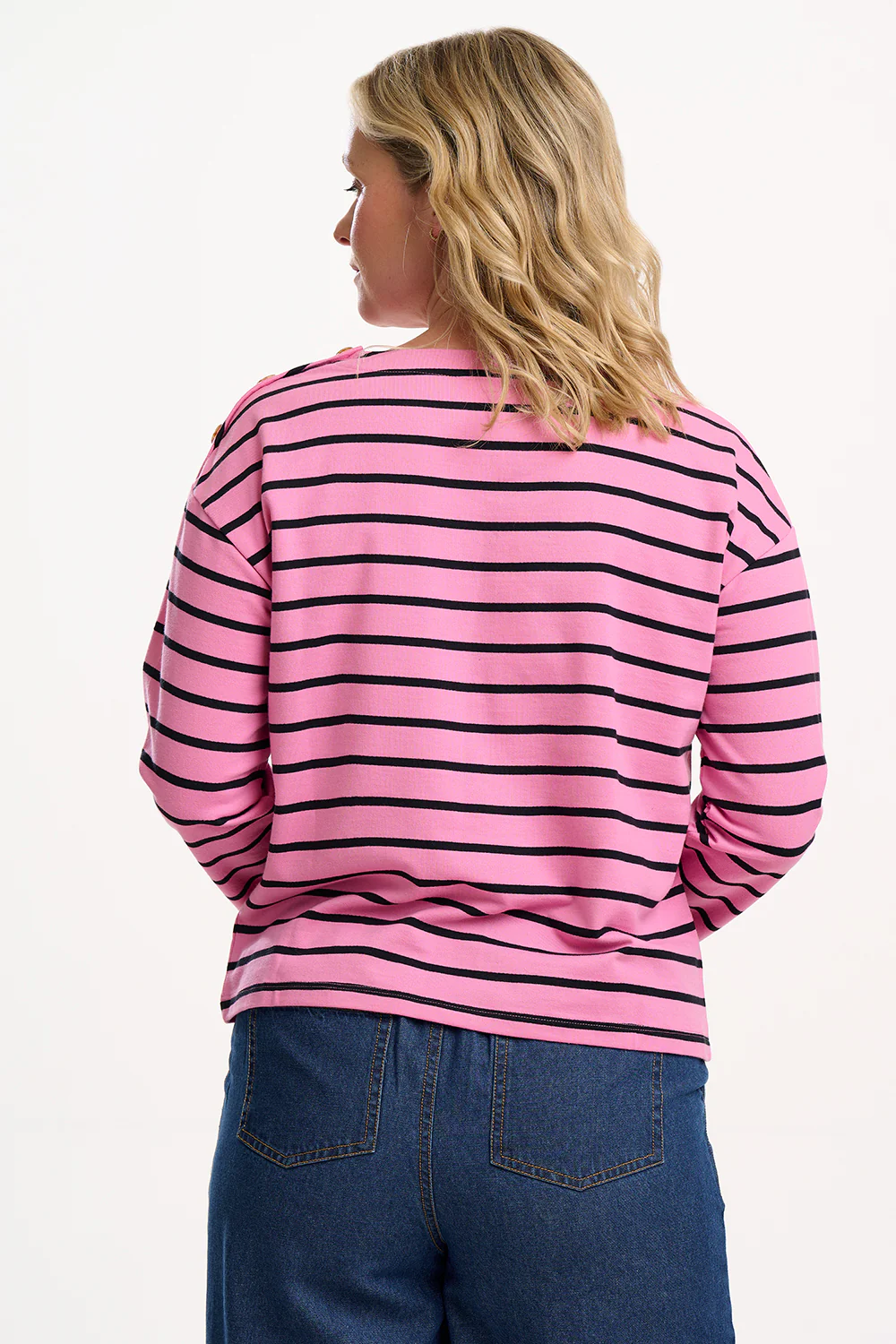 Celine Breton Top - Pink/Black, Star - Image 4