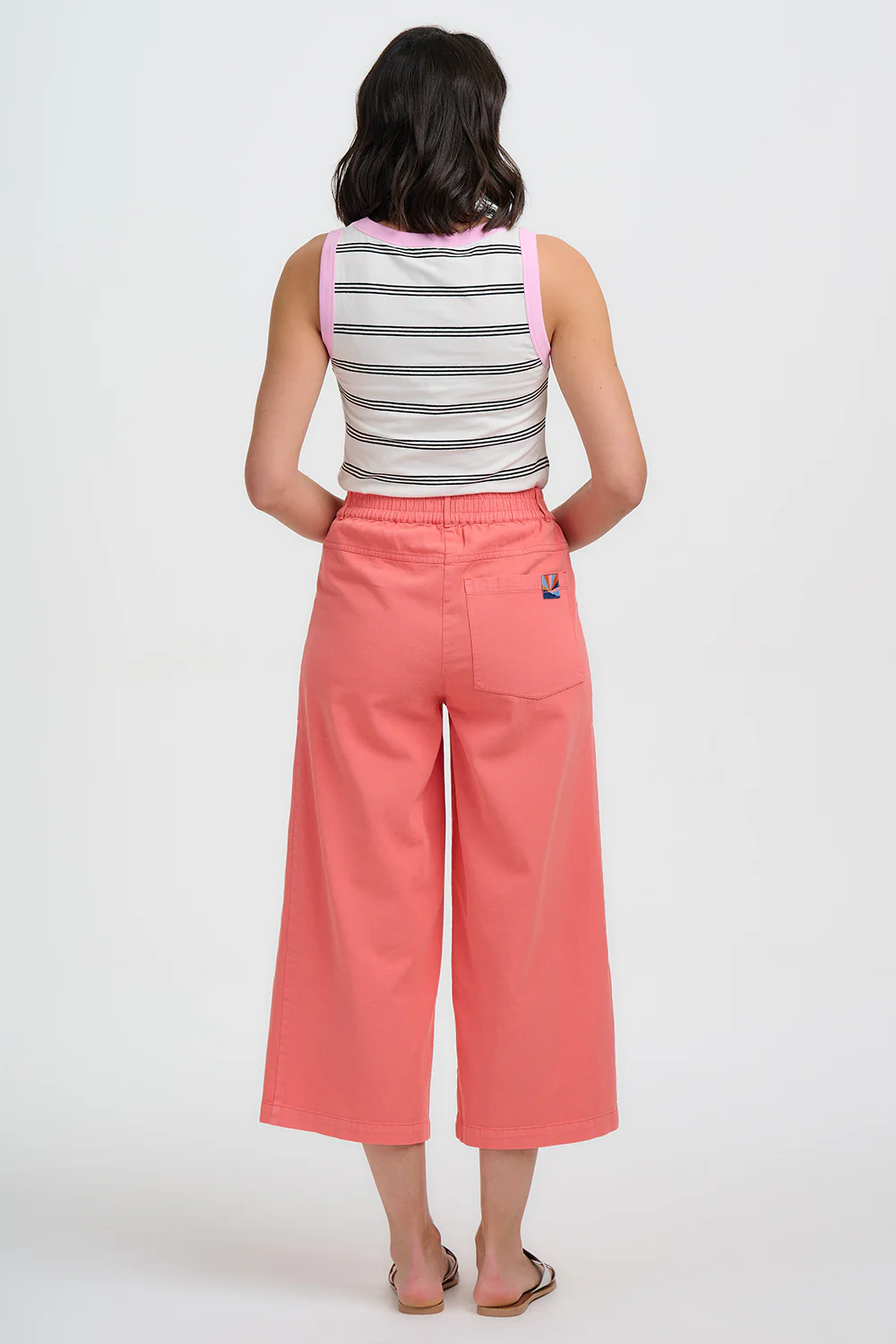 Charlene Cropped Trousers - Coral - Image 5