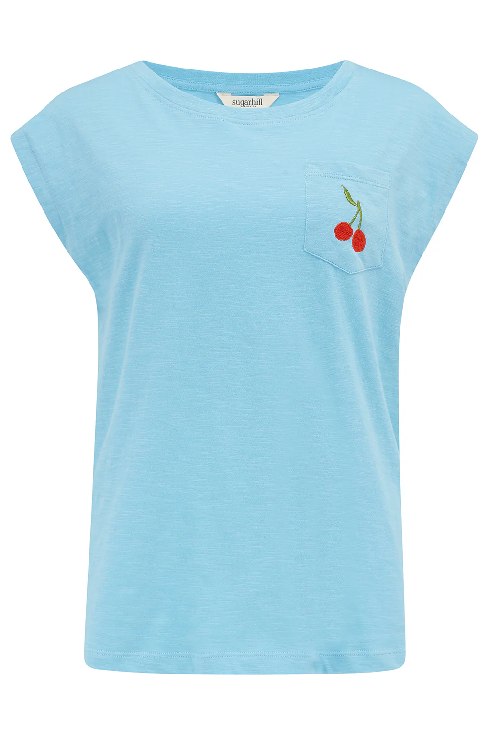 Chrissy T-Shirt - Blue, Cherry Pocket - Image 5