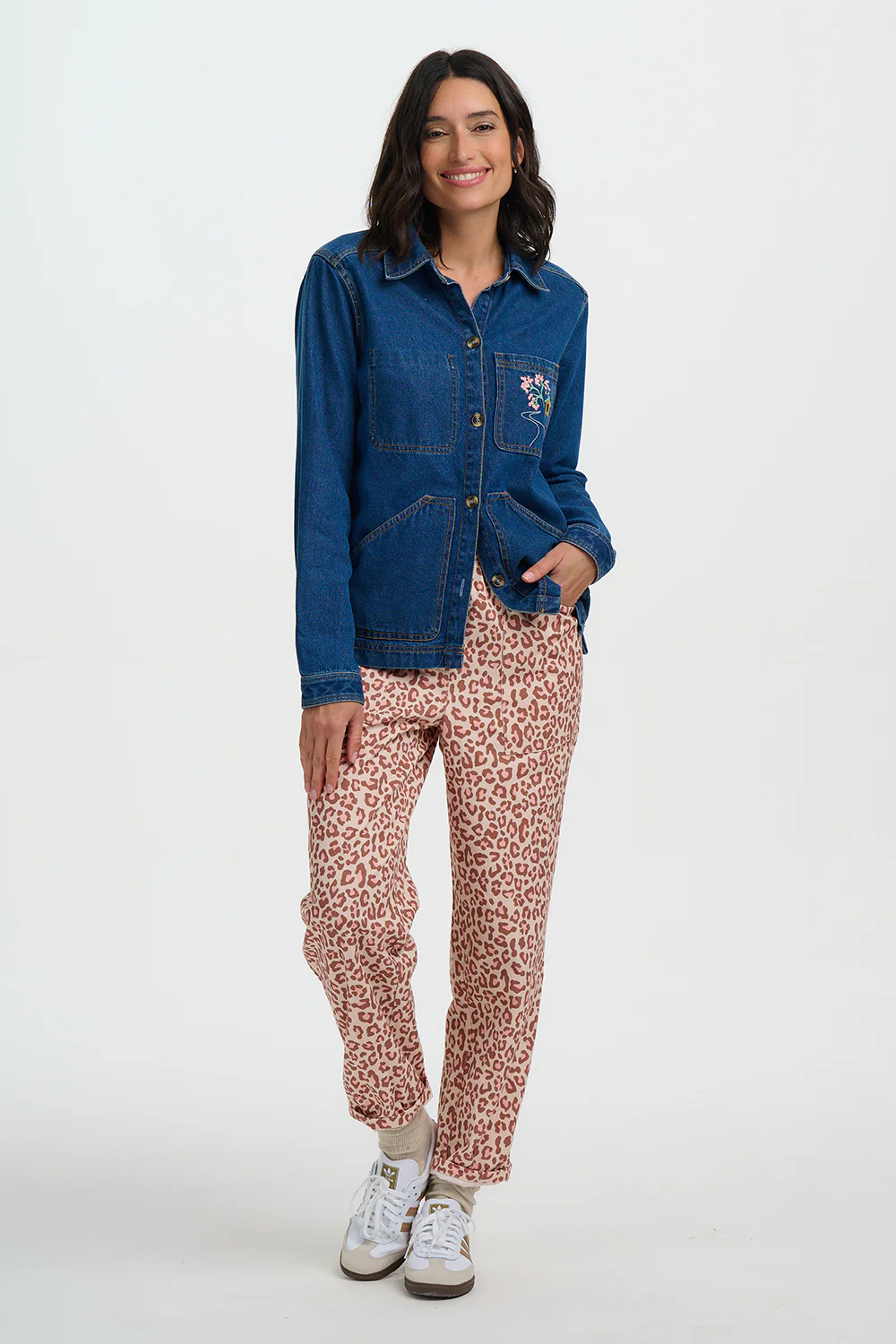 Dita Denim Jacket - Deep Indigo Denim - Image 7