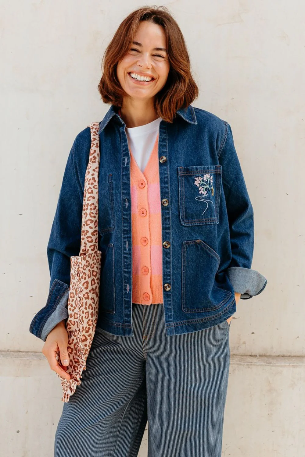 Dita Denim Jacket - Deep Indigo Denim - Image 9