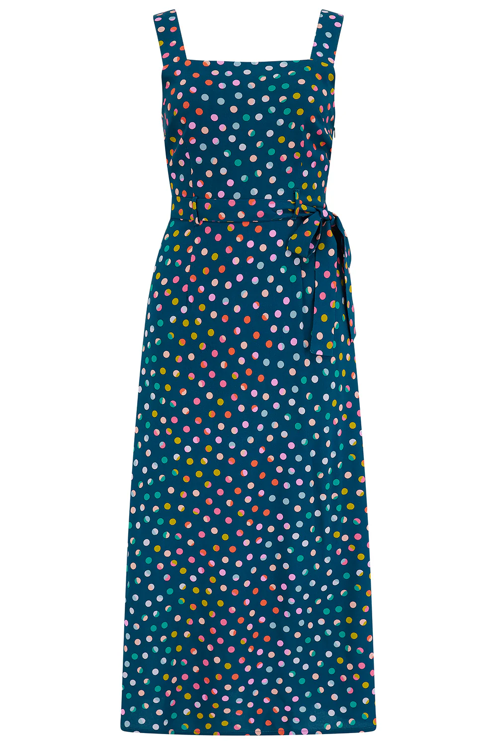 Elva Midi Sundress - Petrol Navy, Rainbow Marbles - Image 6