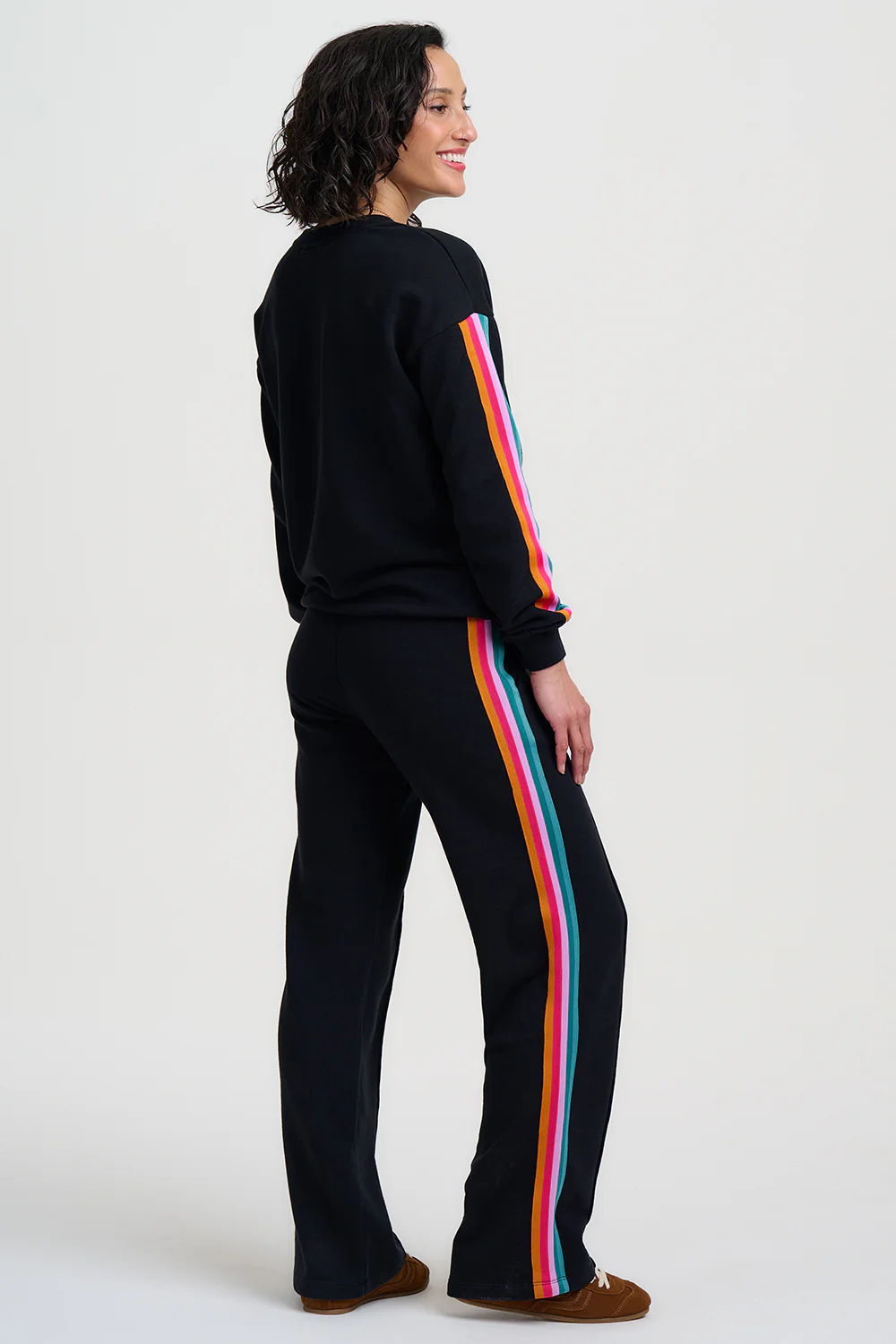 Enya Joggers - Black, Rainbow Trim - Image 6