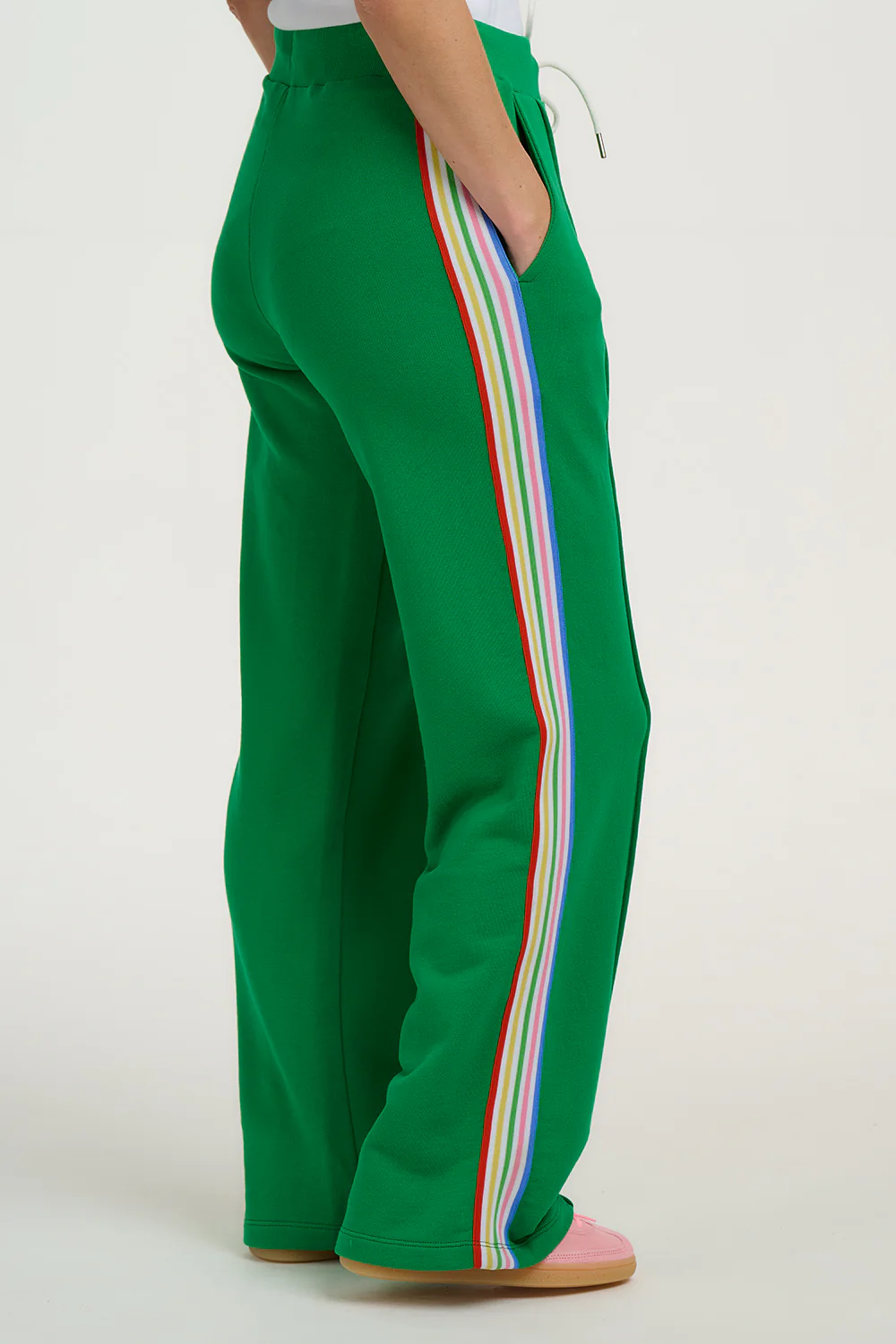 Enya Joggers - Green, Rainbow Stripe