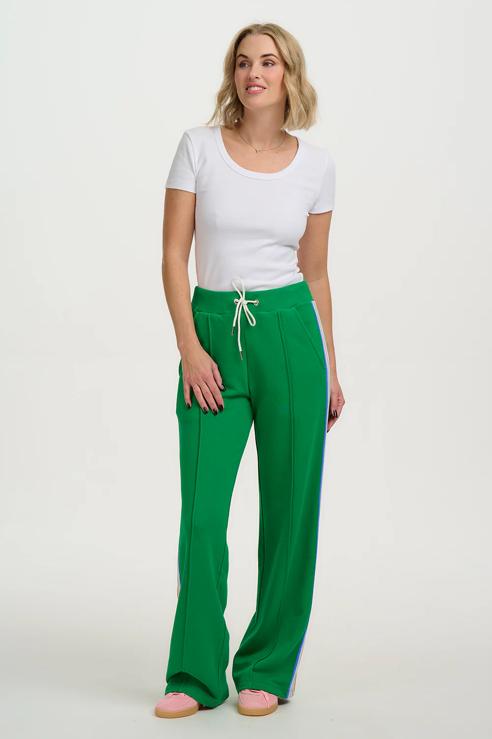 Enya Joggers - Green, Rainbow Stripe - Image 7