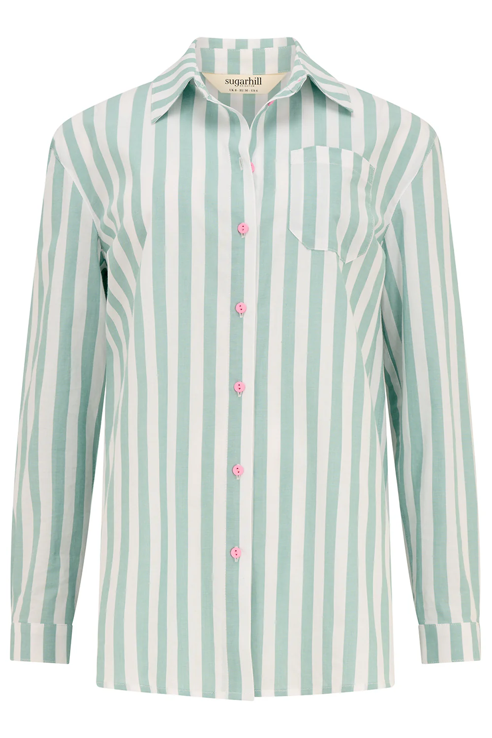 Finley Shirt - Off White/Green, Stripe - Image 4