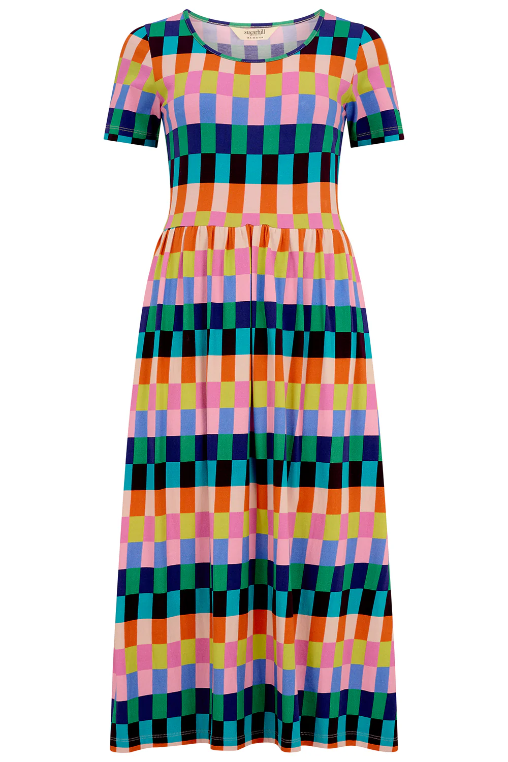 Gina Jersey Midi Dress - Multi, Puzzle Stripe - Image 5