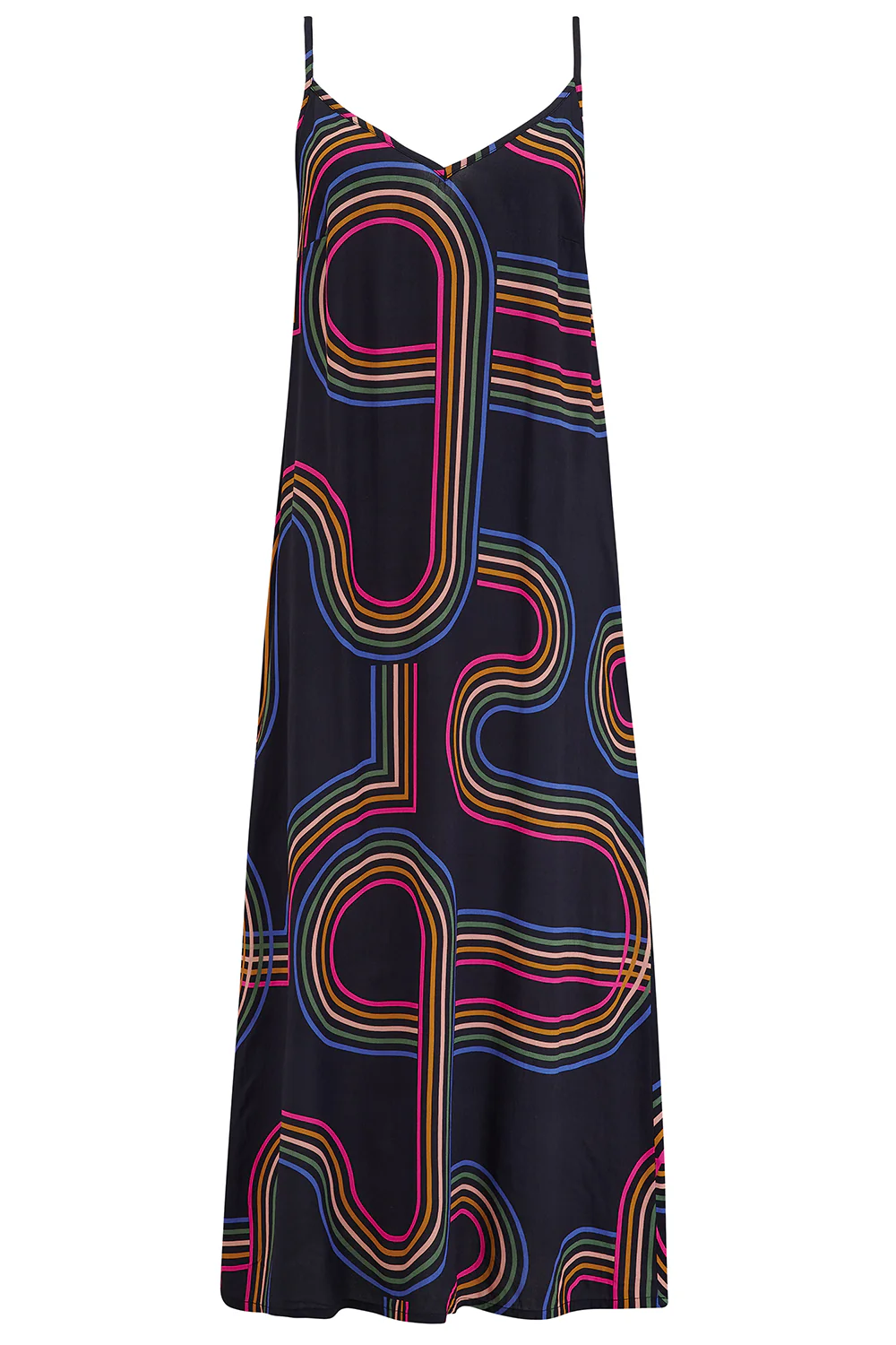 Gretchen Midi Sundress - Black, Retro Racer - Image 10