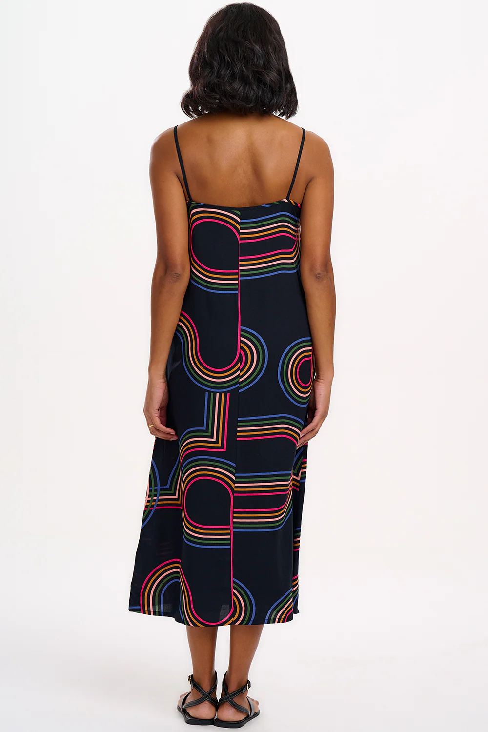 Gretchen Midi Sundress - Black, Retro Racer - Image 5