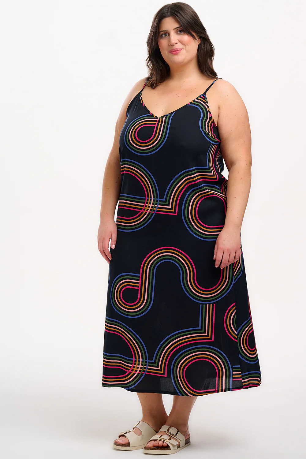 Gretchen Midi Sundress - Black, Retro Racer - Image 6