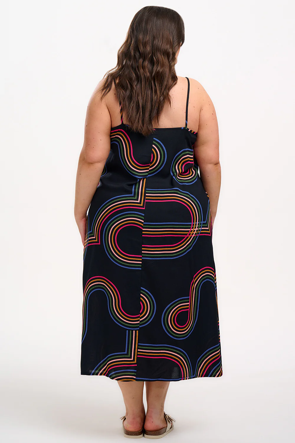 Gretchen Midi Sundress - Black, Retro Racer - Image 7