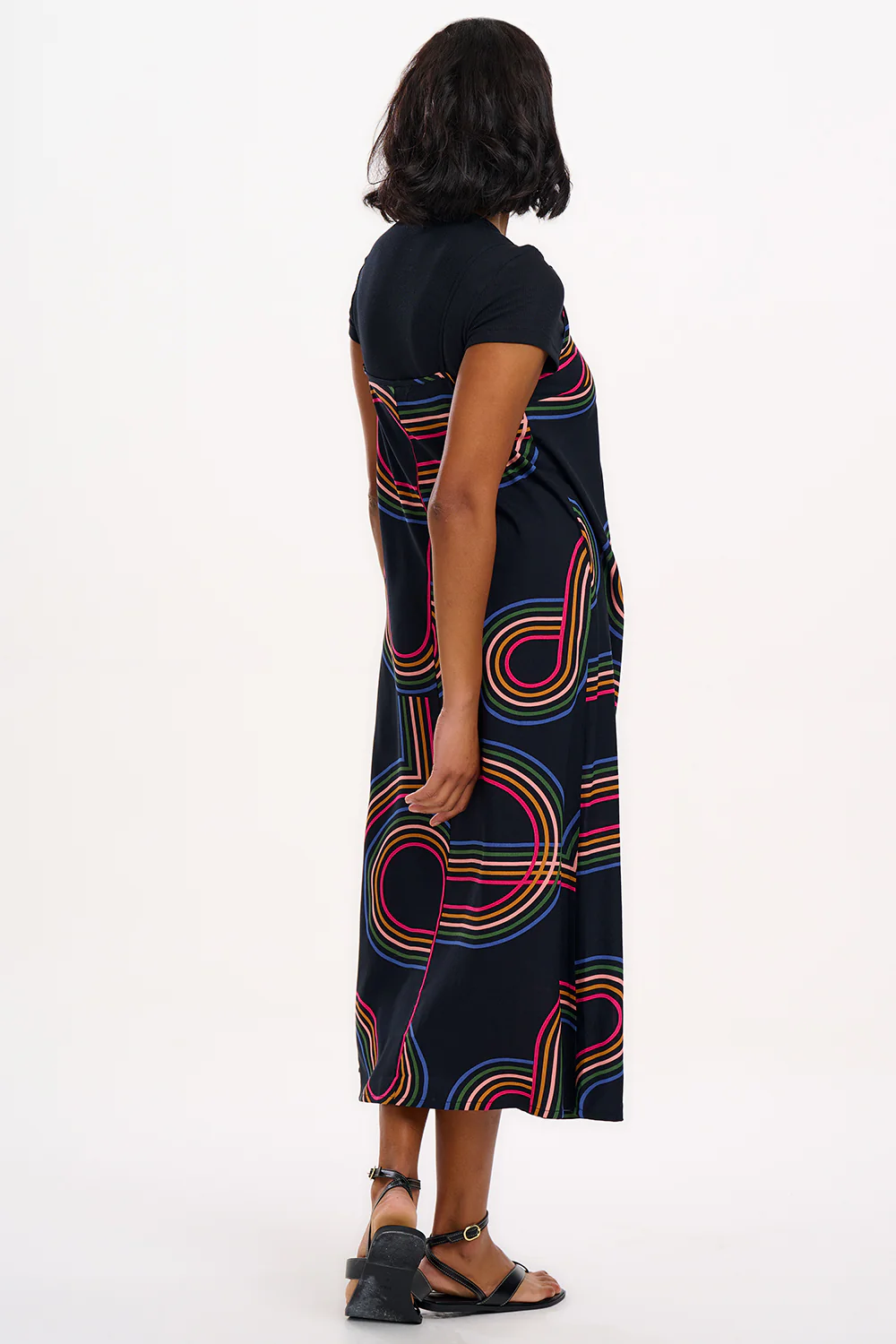 Gretchen Midi Sundress - Black, Retro Racer - Image 9