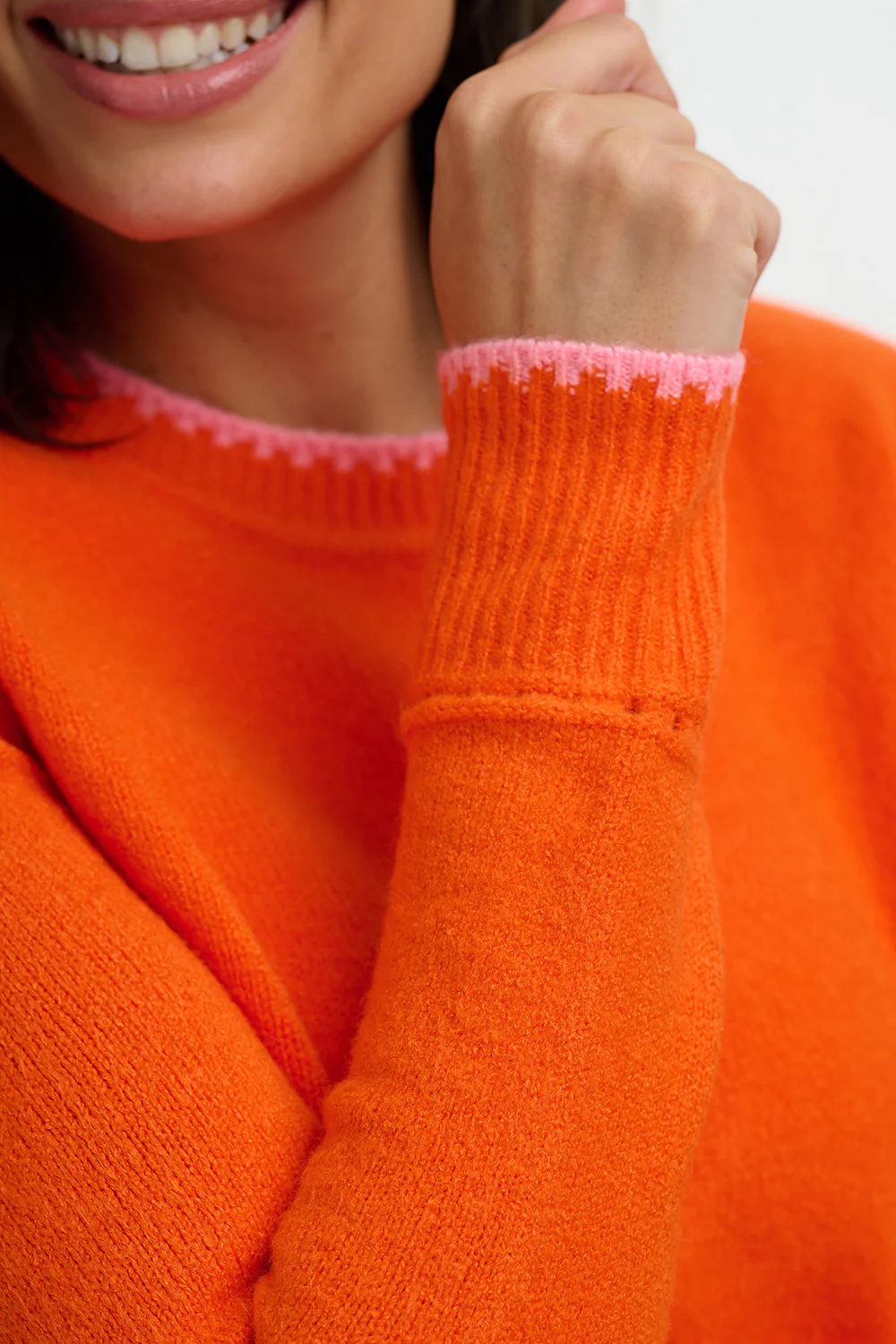Helena Jumper - Orange, Pink Tipping - Image 3