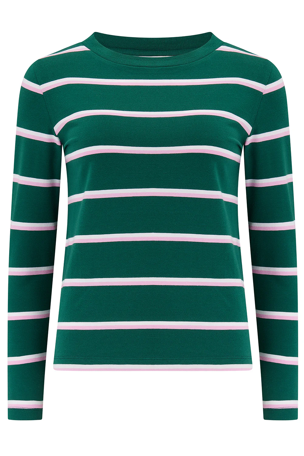 Josie Jersey Top - Green, Colour Pop Stripe - Image 6