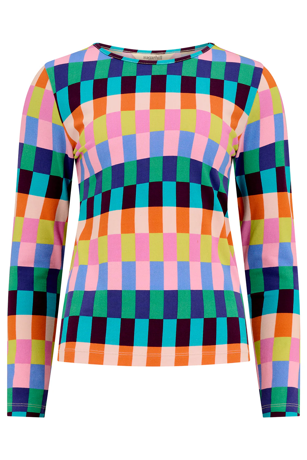 Josie Jersey Top - Multi, Puzzle Stripe - Image 5