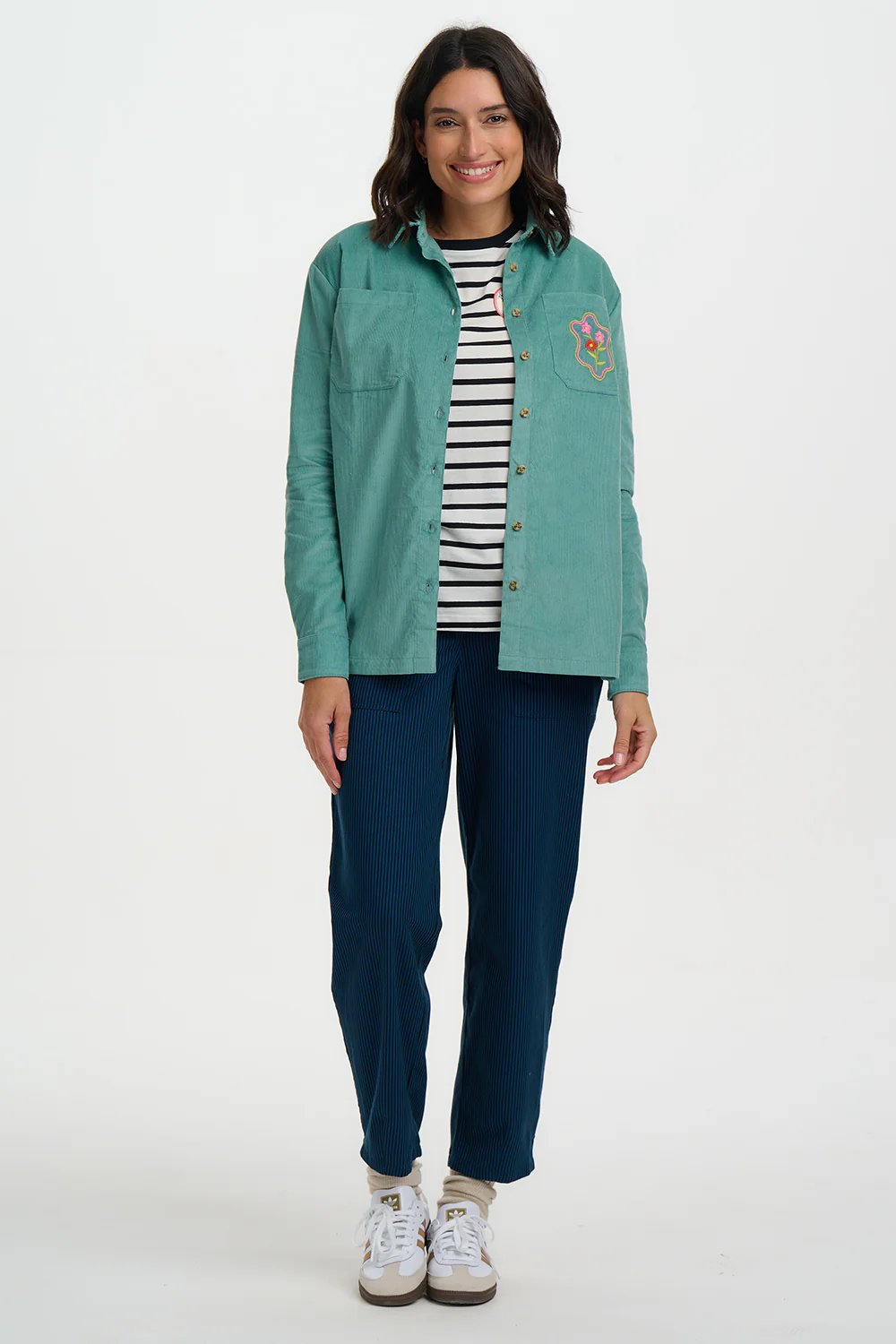 Karina Overshirt - Teal Cord - Image 5