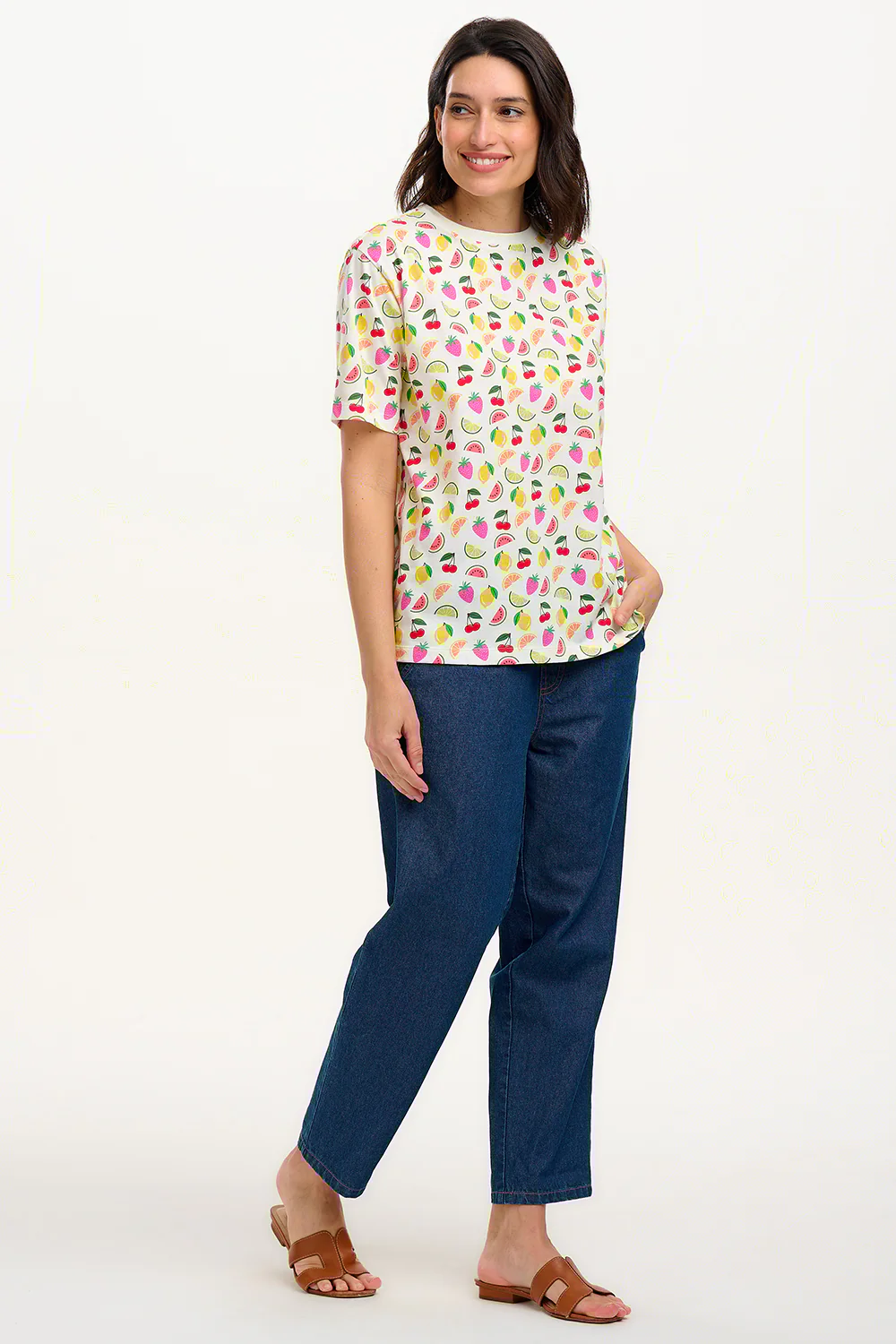 Kinsley Relaxed T-Shirt - Cream, Fruit Salad - Image 6