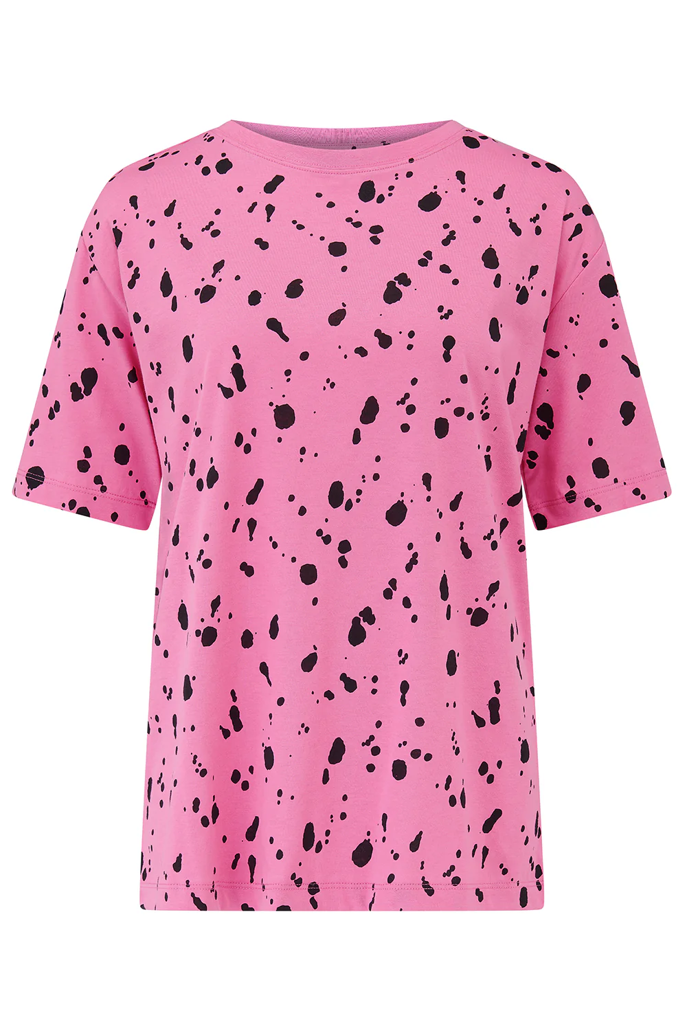 Kinsley Relaxed T-shirt - Pink/Black, Splatter - Image 4