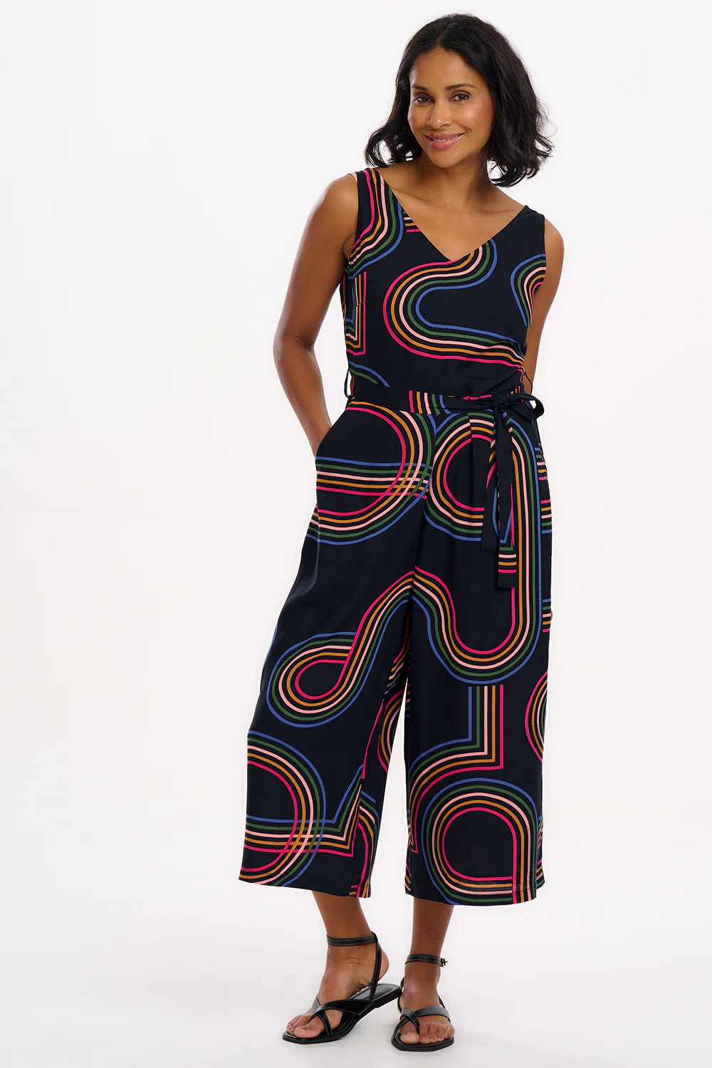 Lamiah Jumpsuit - Black, Retro Racer - Image 3