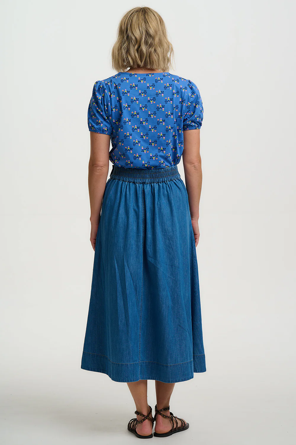 Lexley Jersey Top - Blue, Folklore Twist - Image 4