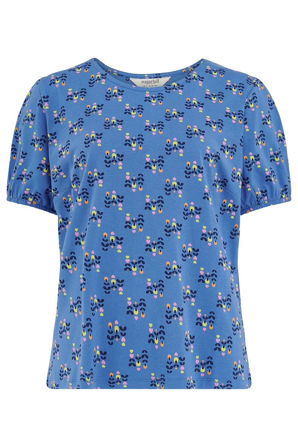 Lexley Jersey Top - Blue, Folklore Twist - Image 5
