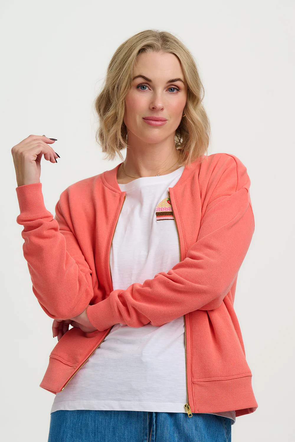 Lola Bomber - Coral - Image 3