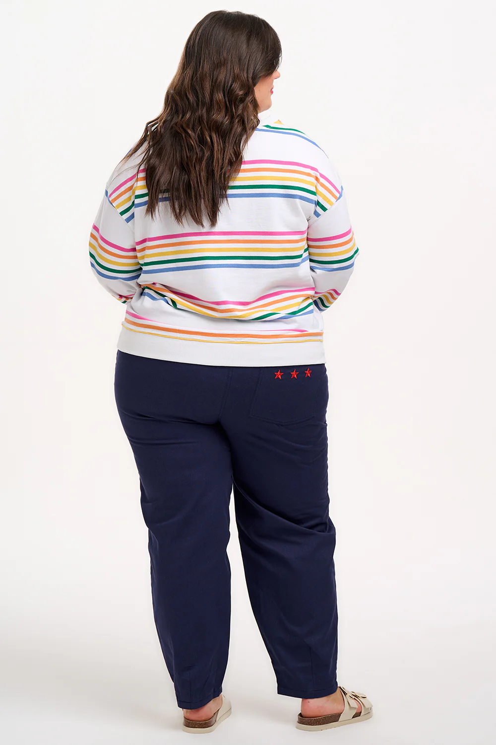 Lucia Sweatshirt - Off-White/Multi, Stripes - Image 4