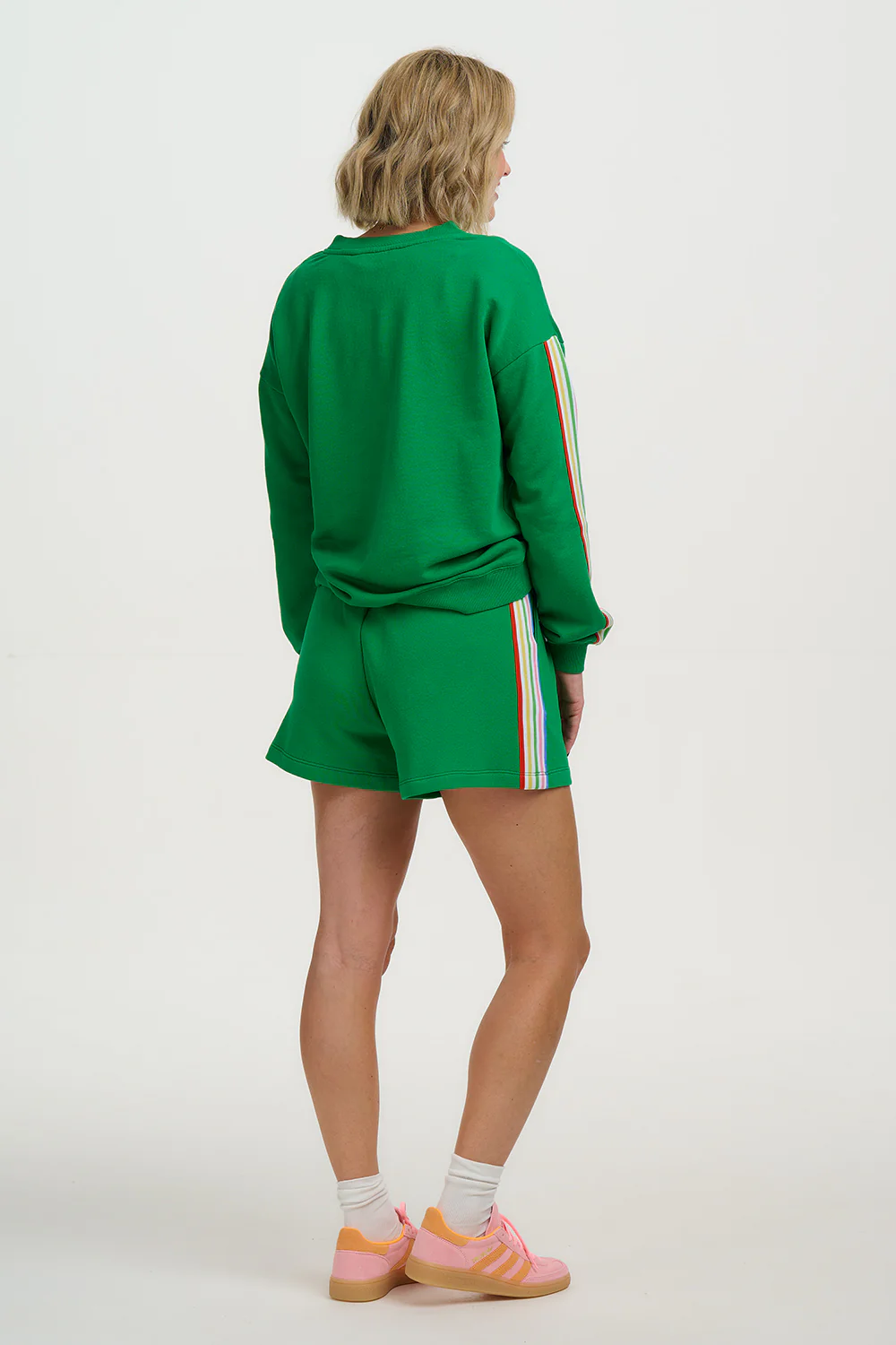Magda Sweatshirt - Green, Rainbow Stripe - Image 5