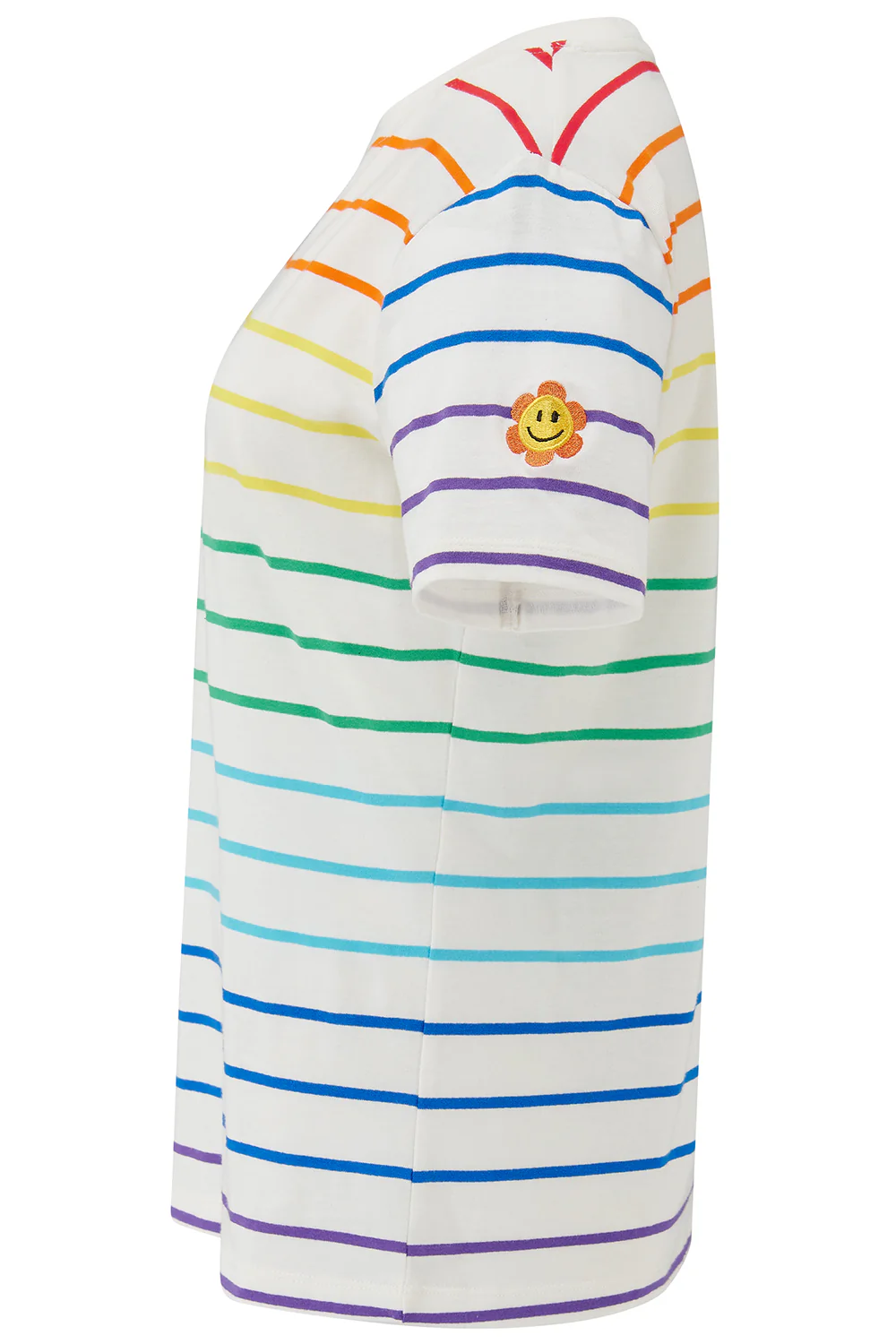 Maggie T-Shirt - Multicolour, Triple Rainbow, Flower Face - Image 9
