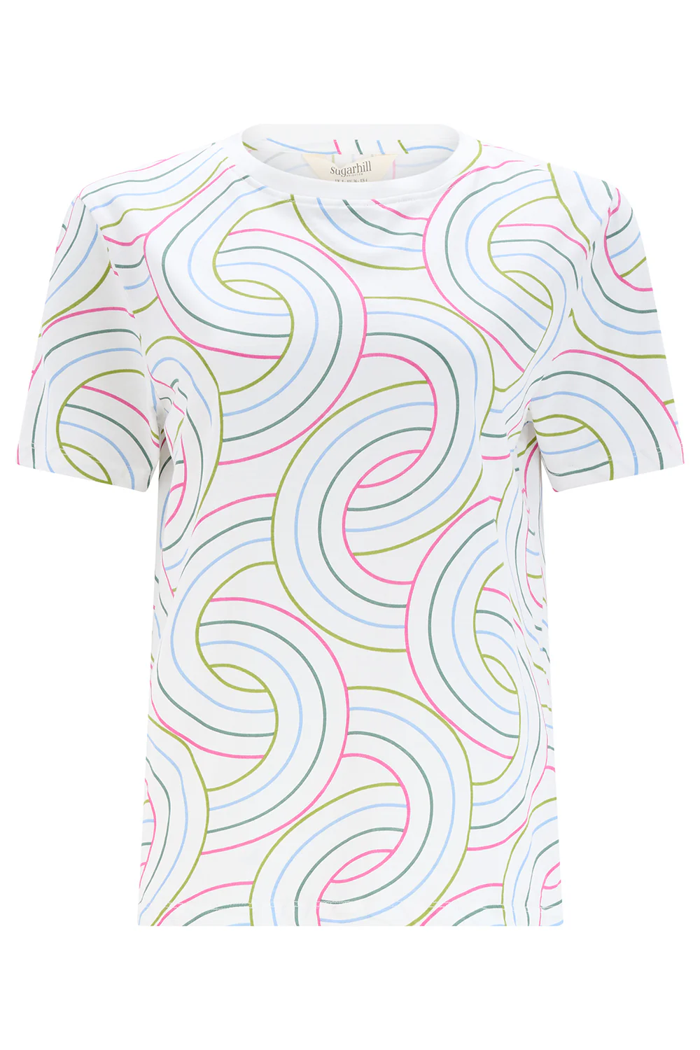 Maggie T-Shirt - Off White, Concentric Circles - Image 4