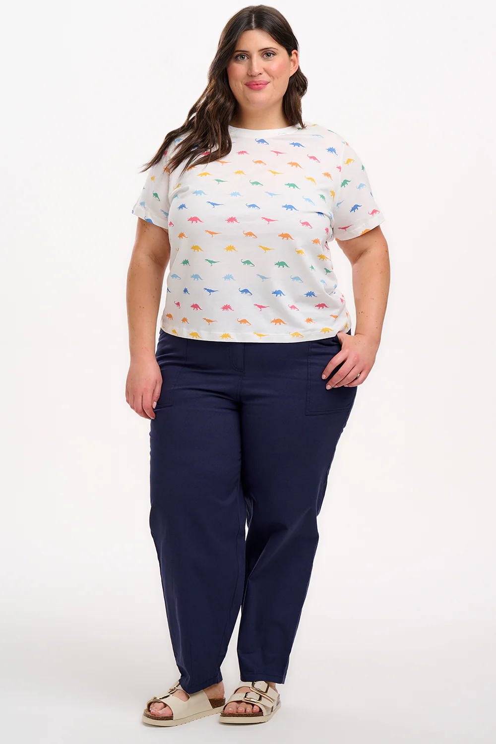 Maggie T-Shirt - Off-White, Rainbow Jurassic Jive - Image 4