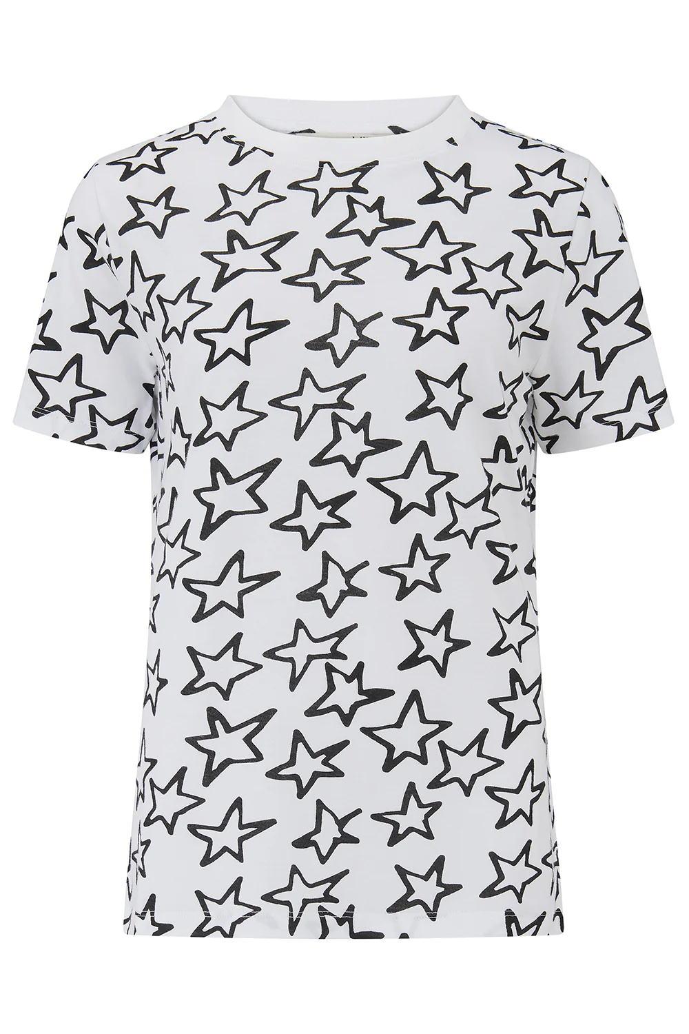 Maggie T-shirt - White/Black, Doodle Stars - Image 7