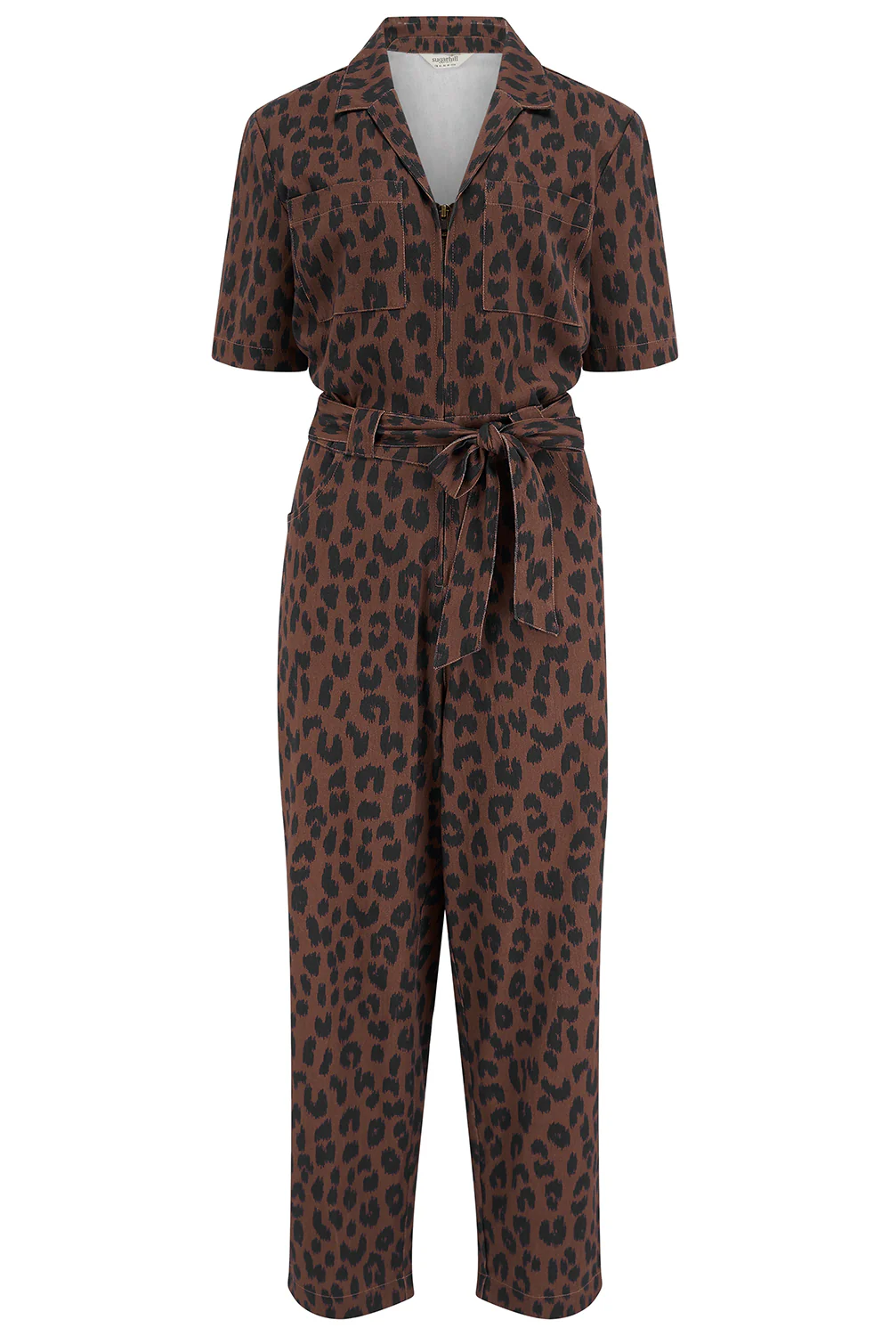 Meredith Boilersuit - Rust/Navy, Ikat Leopard - Image 6