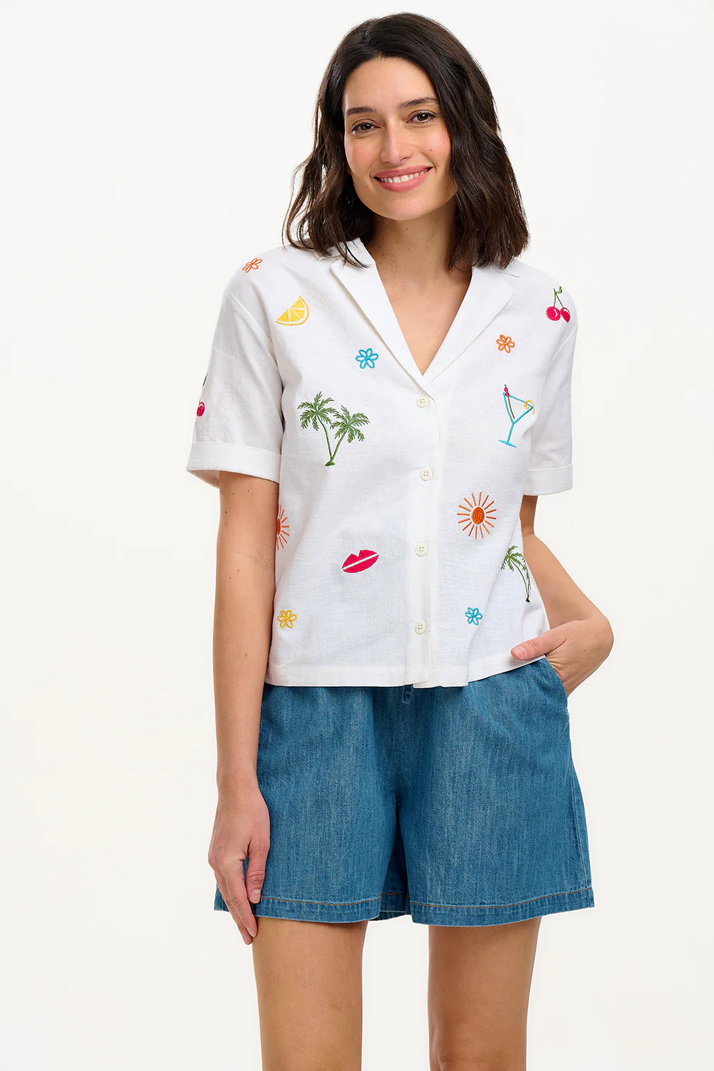 Michelle Shirt - Off-White, Fruit Cocktail - Image 3
