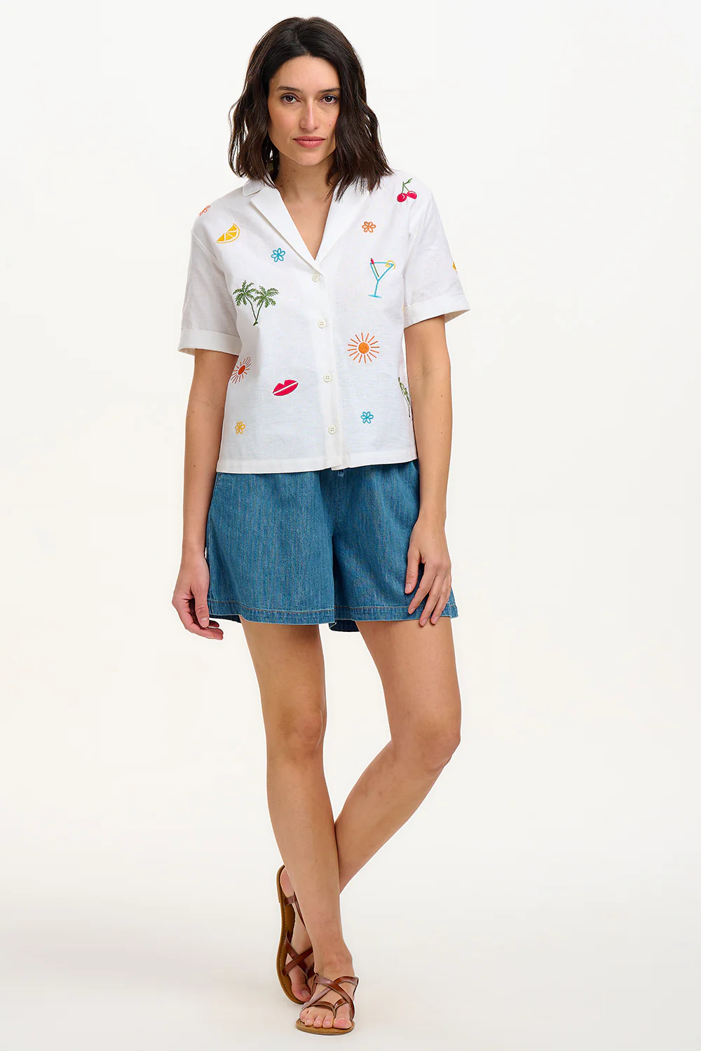 Michelle Shirt - Off-White, Fruit Cocktail - Image 4