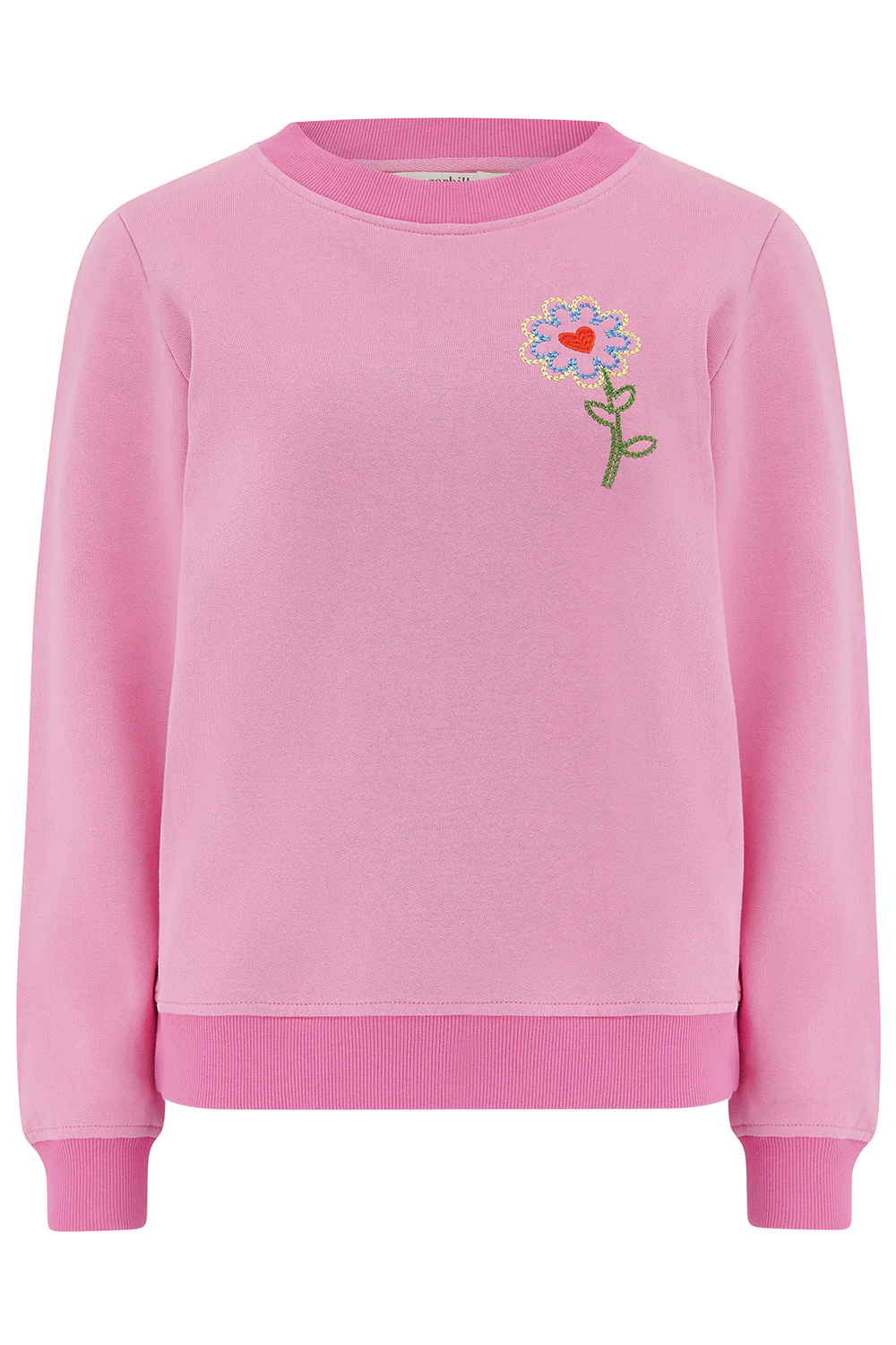 Mindy Blouson Sleeve Sweatshirt - Pink, Heart Flower - Image 5
