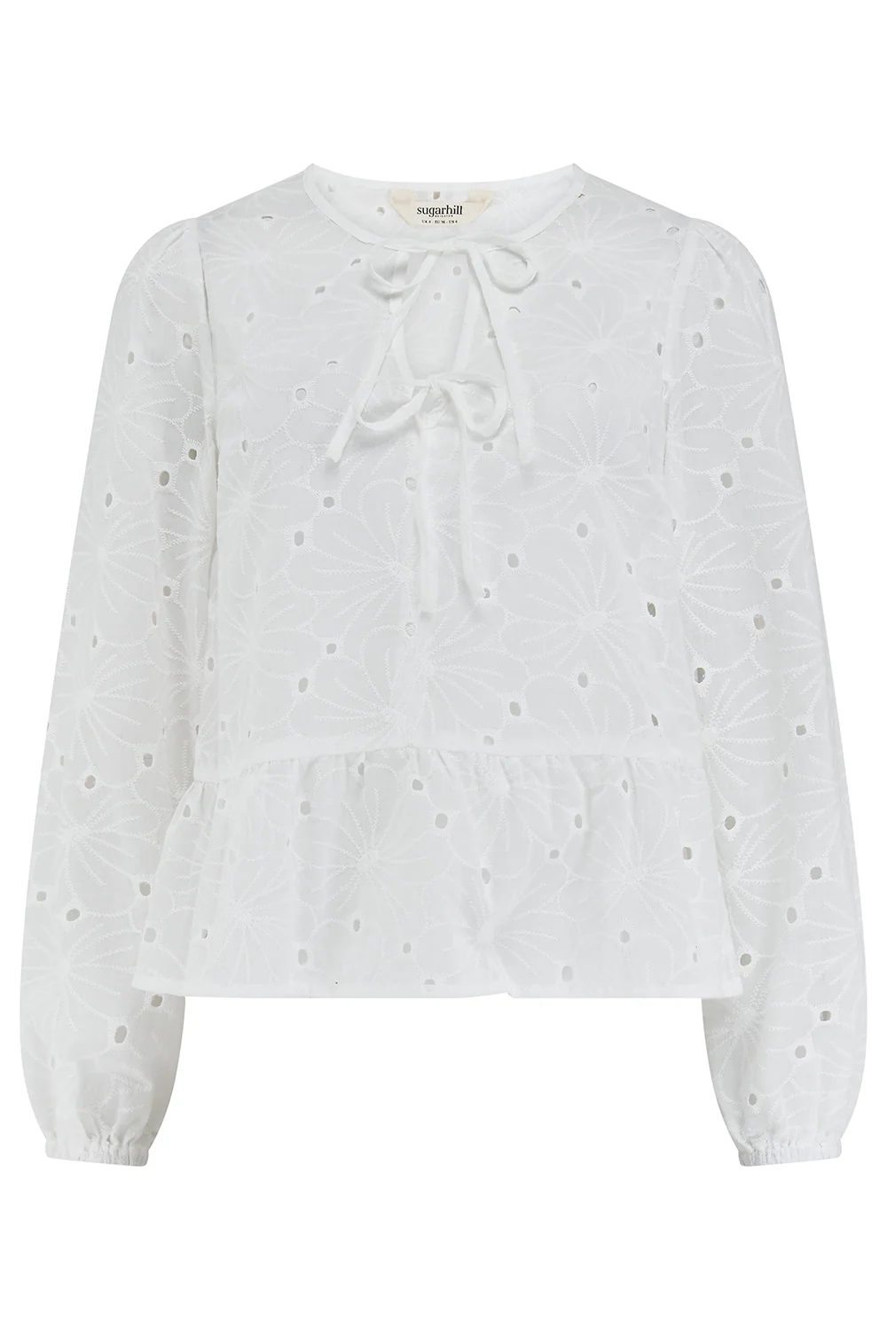 Morgan Top - Off White, Floral Broderie Anglaise - Image 5