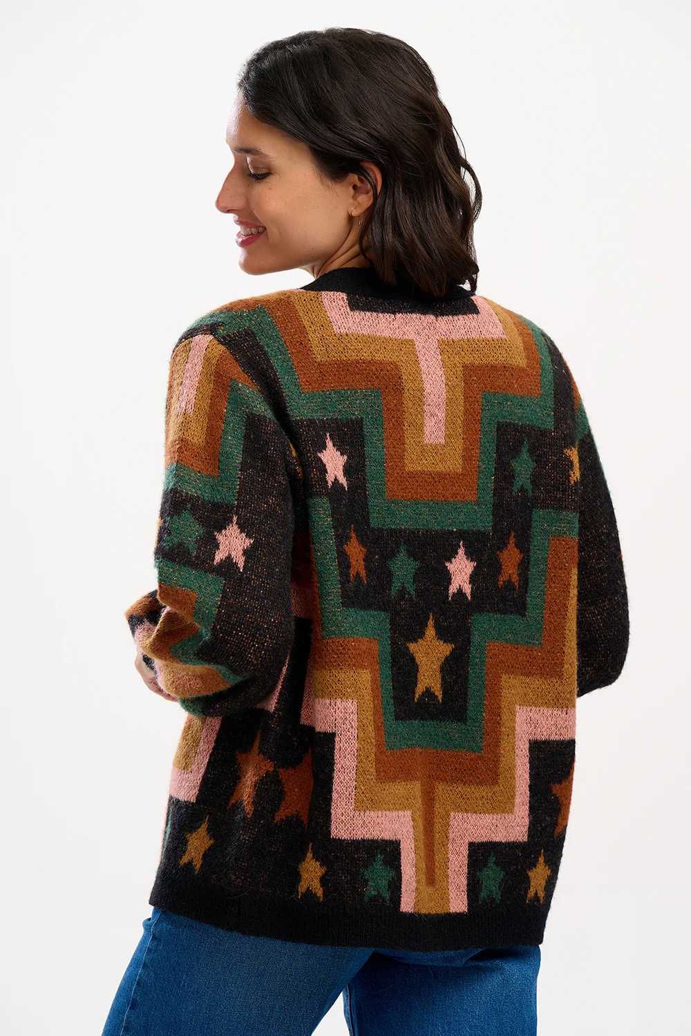 Morganna Cardigan - Multi, Chevron & Stars - Image 2